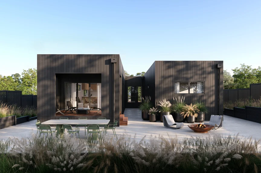 The Montrose Project - Custom Anchor Homes Prefab Modular Home - Exterior Back